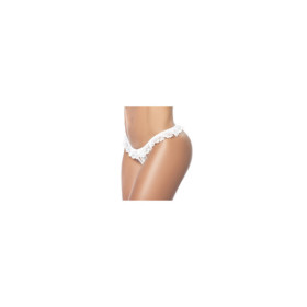Culotte ouverte blanche avec froufrou en dentelle 